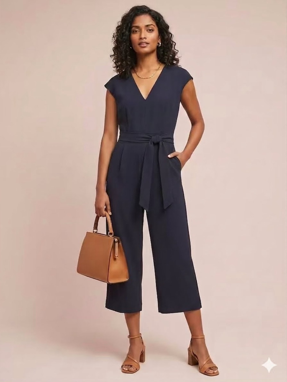 Ett:twa by Anthropologie Sedona Black Wide Leg Jumpsuit - Size XS